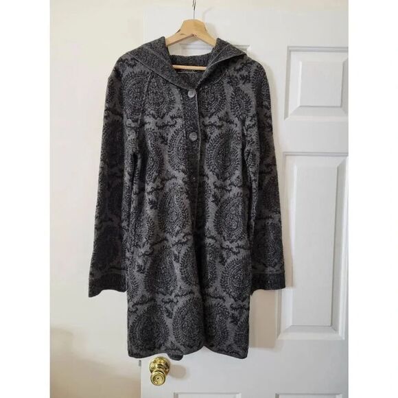 Peruvian Collection Grey Alpaca Wool Cardigan M - Picture 1 of 10